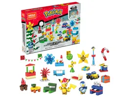 Mega Construx Pokemon Adventskalender Bauset Bauspielzeuge fuer Kinder