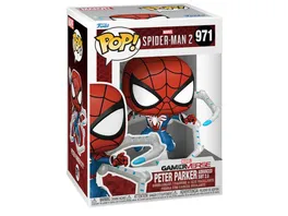 Funko POP Spiderman 2 VG 23 Peter Parker with Advanced Suit 2 0 Vinyl