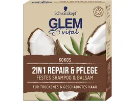 Schwarzkopf GLEM vital Festes Shampoo Balsam Sheabutter Kokonuss Oel