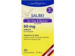 The Wellness Co Halspastillen Salbei Vitamin C Zink