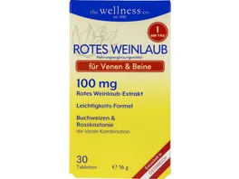 The Wellness Co rotes Weinlaub Buchweizen Rosskastanien
