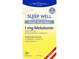 The Wellness Co Sleep Well Melatonin Baldrian Hopfen