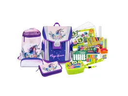 JOLLY Schultaschen Set Classic Magic Unicorn 46teilig