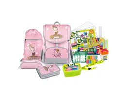 JOLLY Schultaschen Set Ergonomic Flexi I love Ballet 46teilig