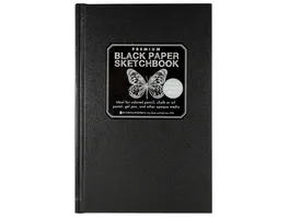 Leykam Skizzenbuch A5 schwarz perforiert 96 Blatt 110 g m