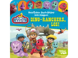 Dino Ranch Verrueckte Such Bilder mit Klappen Dino Ranchers los Pappbilderbuch mit 17 Klappen