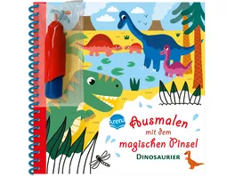Ausmalen mit dem magischen Pinsel Dinosaurier Malbuch mit Wassertankstift
