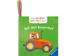 Mein Knuddel Knautsch Buch Auf dem Bauernhof weiches Stoffbuch waschbares Badebuch Babyspielzeug ab 6 Monate