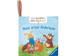Mein Knuddel Knautsch Buch Meine ersten Kinderlieder weiches Stoffbuch waschbares Badebuch Babyspielzeug ab 6 Monate