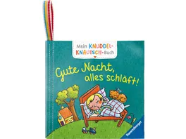 Mein Knuddel Knautsch Buch Gute Nacht weiches Stoffbuch waschbares Badebuch Babyspielzeug ab 6 Monate