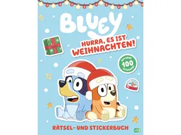 BLUEY Hurra es ist Weihnachten Raetsel und Stickerbuch