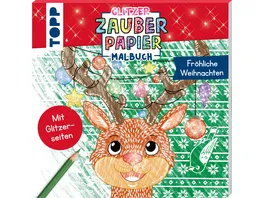 Glitzer Zauberpapier Malbuch Froehliche Weihnachten