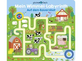 Gluecksfisch Mein Wimmel Labyrinth Auf dem Bauernhof Fingerspuren Buch
