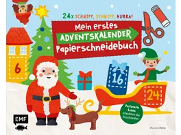 24 x Schnipp schnipp hurra Mein erstes Adventskalender Papierschneidebuch