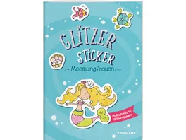 Glitzer Sticker Malbuch Meerjungfrauen Mit 45 glitzernden Stickern