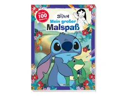 Disney Stitch Mein grosser Malspass Malblock vierfarbig mit ueber 100 Stickern