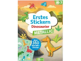 Erstes Stickern Metallic Dinosaurier Ueber 350 Metallic Sticker