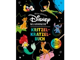 Meine schoensten Disney Klassiker Kritzel Kratzel Buch Mit den bekanntesten Geschichten zum Kreativsein und Raetseln