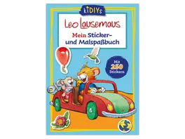 Leo Lausemaus Mein Sticker und Malspassbuch mit 250 Stickern Kreativer Mal und Stickerspass
