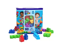 Mega Bloks Bausteine Beutel bunt 60 Teile Steck Bausteine Kinder Baukloetze