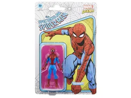 Hasbro Marvel Legends Series Retro 375 Collection Spider Man 9 5 cm grosse Action Figur zum Sammeln Spielzeug fuer Kinder ab 4 Jahren