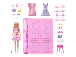 Barbie Traumkleiderschrank mit Puppe