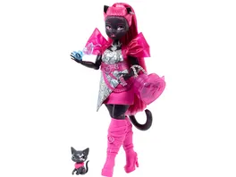 Monster High Catty Noir Modepuppe mit Kaetzchen Amulette und Zubehoerteilen