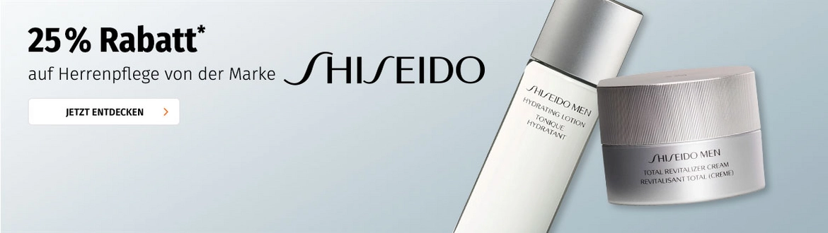 25% auf Shiseido Herrenpflege