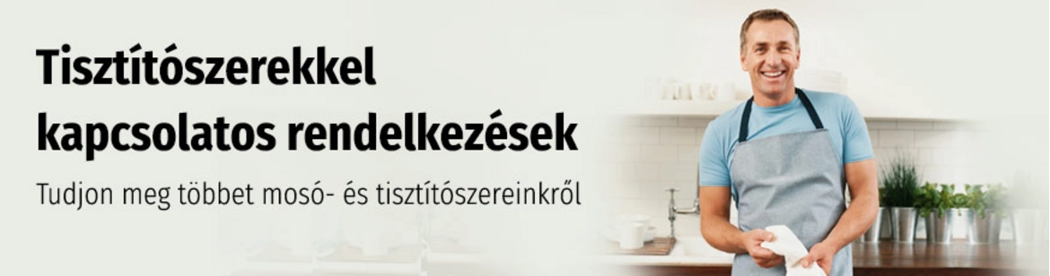 Tisztítószerekkel kapcsolatos rendelkezések