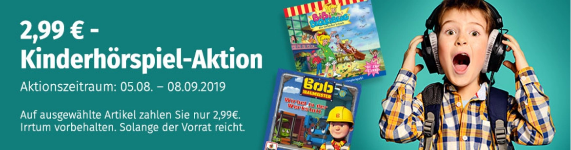 Kinderhörspiele für je 2,99 €