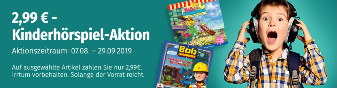 Kinderhörspiele für je 2,99€