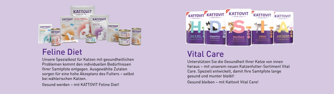 Kattovit Vorteile von Feline Diet und Vital Care