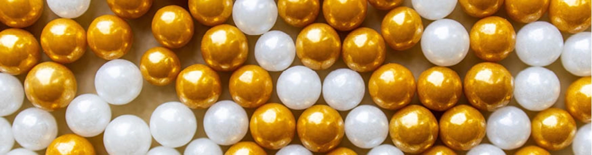 Perlen | weiß und gold