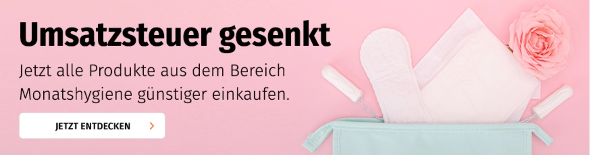 Steuersenkung Damenhygiene