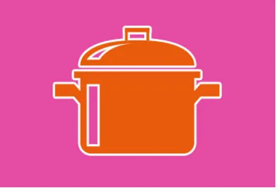Kochtopf, Icon für Haushalt, Link zu reduzierten Haushaltsartikeln
