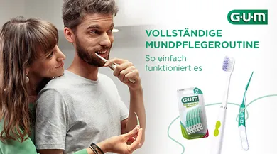 Vollständige Mundpflegeroutine mit GUM®