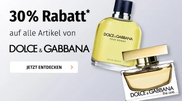 30% auf Dolce&Gabbana