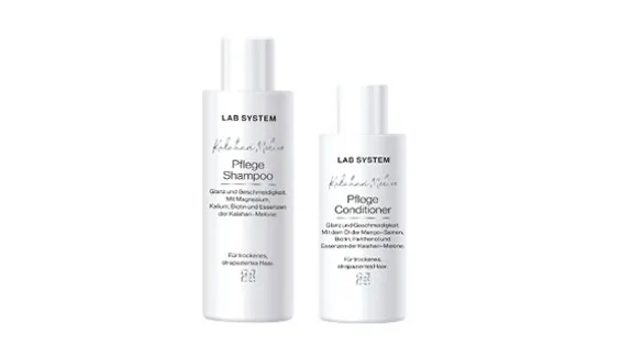 Shampoo & Conditioner von LAB SYSTEM vor weißem Hintergrund