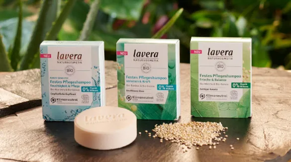 Feste Shampoos und Duschgele von lavera