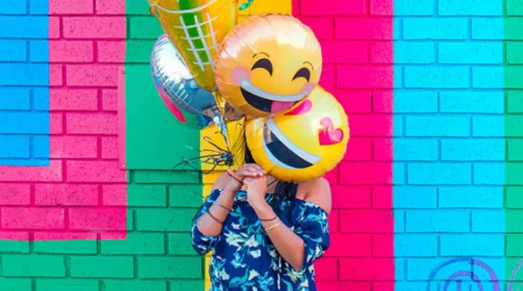 Ballons mit Smileys