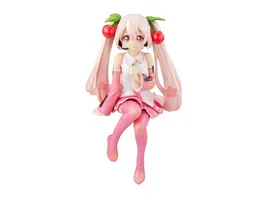 Hatsune Miku Noodle Stopper PVC Statue Sakura Miku 2022 Pearl Color 13 cm