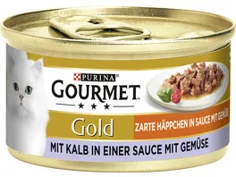 PURINA GOURMET Gold Zarte Haeppchen mit Kalb Gemuese