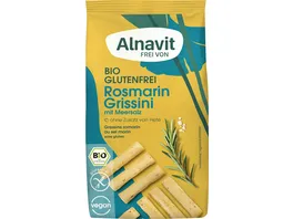 Alnavit Bio Rosmarin Grissini mit Meersalz glutenfrei