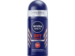 NIVEA MEN Deo Roll On Dry Impact Anti Transpirant 50ml