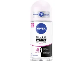 NIVEA Deo Roll On Black White Invisible Clear Anti Transpirant