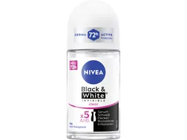 NIVEA Deo Roll On Black White Invisible Clear Anti Transpirant