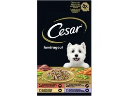 CESAR Schale Multipack Landragout 4 Varietaeten 8 x 150g