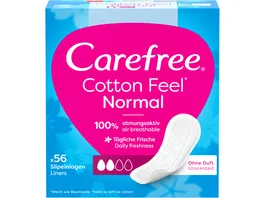 Carefree Slipeinlagen Cotton Feel Normal ohne Duft