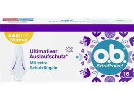 o b Tampons Extra Protect ultimativer Auslaufschutz mit extra Schutzfluegeln