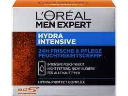 L Oreal Paris Men Expert Hydra Intensive Gesichtspflege Langanhaltende Feuchtigkeit und Schutz vor aeusseren Einfluessen